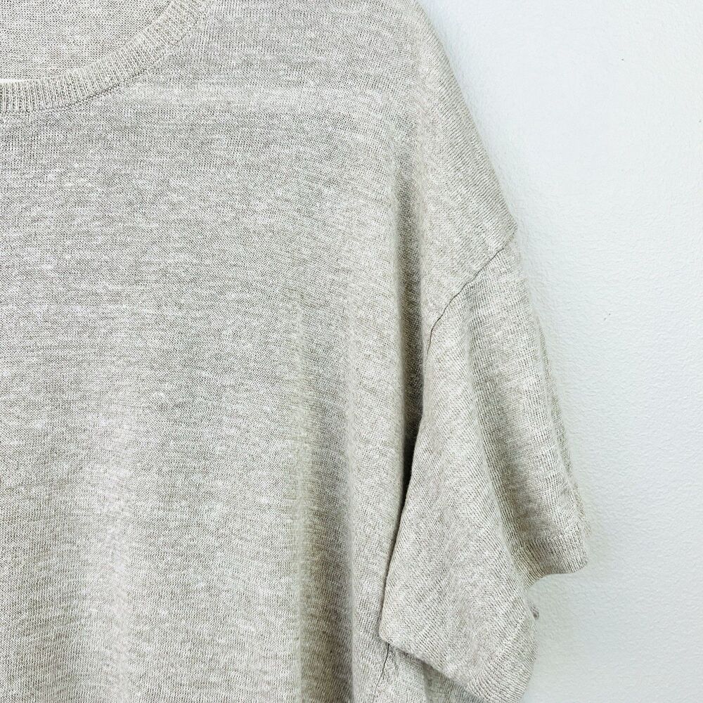 C.T. Plage 100% Linen Gray Breezy Flowy Blouse Top Lagenlook Resort Wear Size XL - Picture 5 of 10